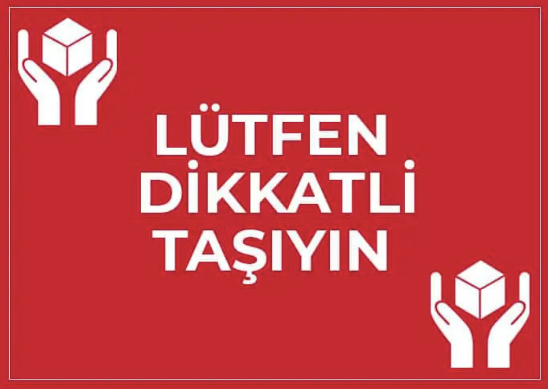 Lütfen Dikkatli Taşıyın / El sıkışma tehlikesi etiketi görseli