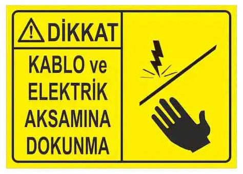 Caution Electricity Label