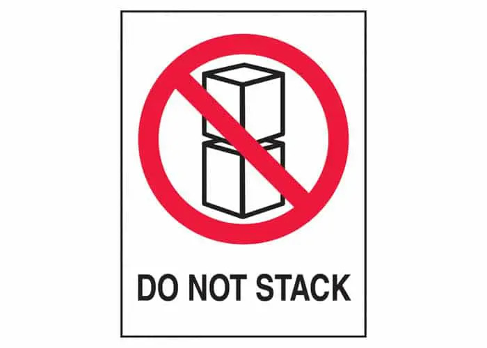 Do Not Stack Label