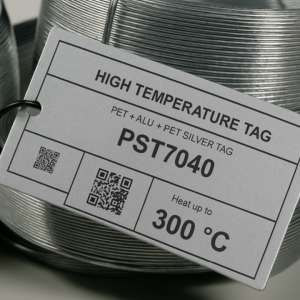 PST 7040 – PET + ALU + PET 180 Gümüş Etiket